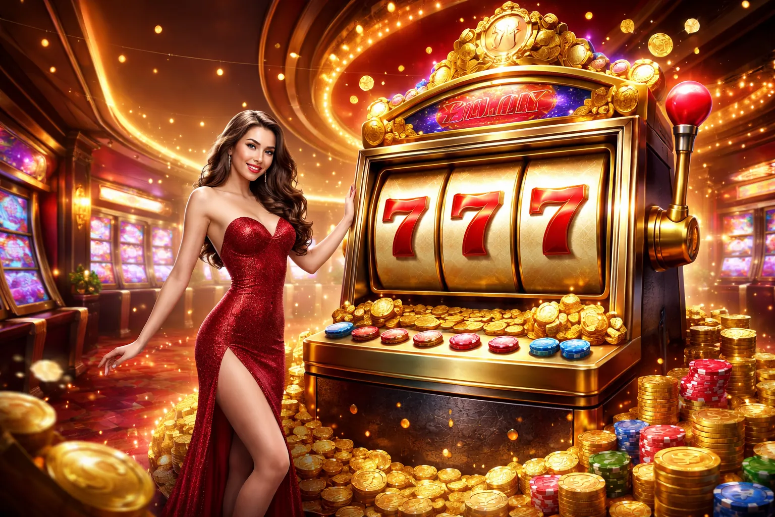 Hình ảnh chính trò chơi Slot tại daga68 win với chủ đề vàng và giải độc đắc lớn